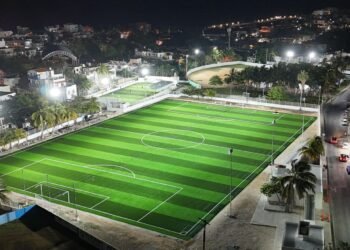 Todo listo para la inauguración de la cancha de fútbol soccer de Isla Mujeres