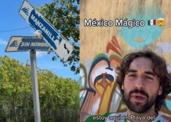 “MÉXICO MÁGICO”: Se burla youtuber de calle sin nombre en Playa del Carmen