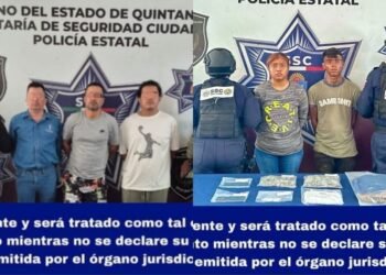 Detienen a 5 personas con presuntas drogas en Cancún