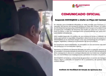Imoveqroo suspende taxista de Playa del Carmen por agredir a un turista