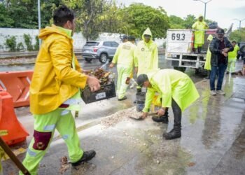 Despliegan brigadas para prevenir afectaciones por lluvias en Cancún