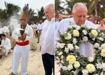 “Rafa” Marín, invitado especial en ceremonia maya en Tulum