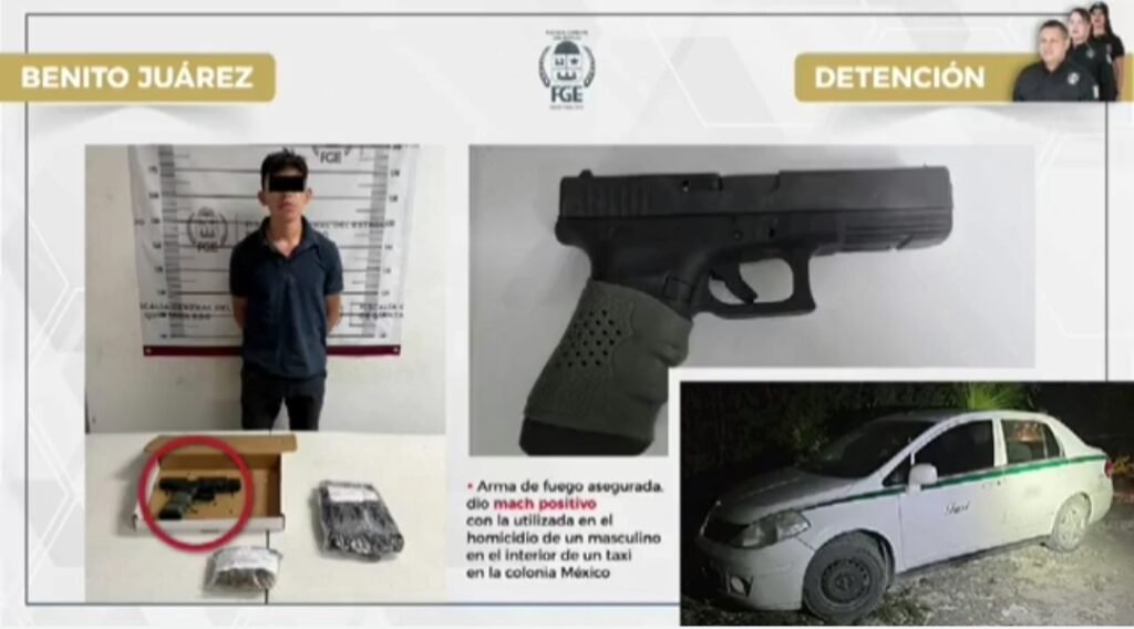 Cae hombre con arma vinculada a homicidio ocurrido en Cancún 1 WhatsApp Image 2026 05 18 at 9.33.59 AM 1