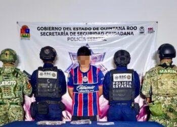 Detienen a menor con droga en Cozumel