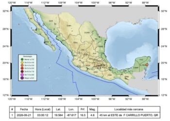 SISMO EN FCP: Reportan movimiento de magnitud 4.6
