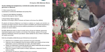 MAHAHUAL ALZA LA VOZ: Exigen infraestructura y servicios (DOCUMENTO)