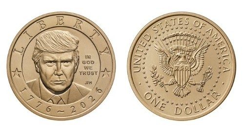 Donald Trump protagoniza la moneda conmemorativa del 250 aniversario de EE. UU.