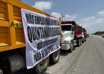 DIÁLOGO EN MARCHA: Volqueteros frenan protestas tras iniciar negociaciones con la Sedena