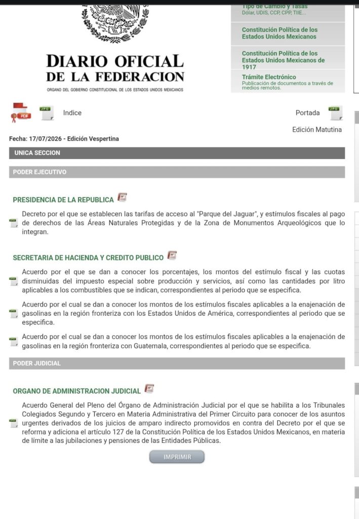 PUBLICAN DECRETO: Entra en vigor el 20 de julio la gratuidad para mexicanos en el Parque del Jaguar 1 WhatsApp Image 2026 07 17 at 8.05.47 PM