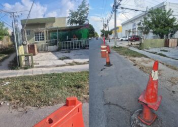 Denuncian nueva privatización de un carril sobre la avenida Nichupté