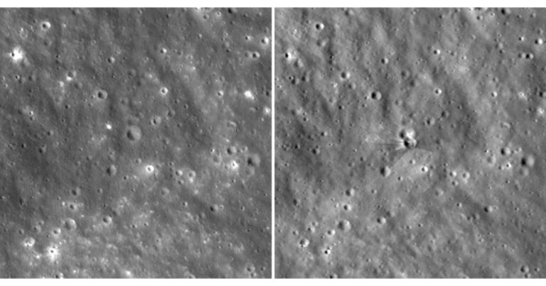 Cráter de SpaceX en la Luna revelado por la NASA