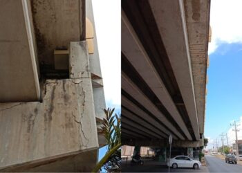 PUENTE EN DETERIORO: Alertan vecinos por desprendimiento de concreto en Playa del Carmen