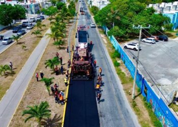 Así se ve la avenida Huayacán durante los trabajos de rehabilitación