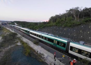SUSTO EN TREN MAYA: Se descarrila vagón en San Francisco de Campeche