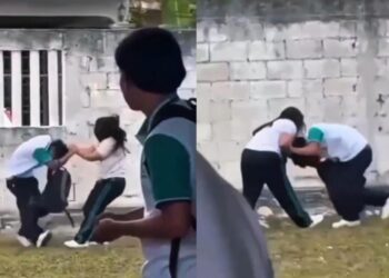 Captan a una estudiante agrediendo a compañero en Cozumel
