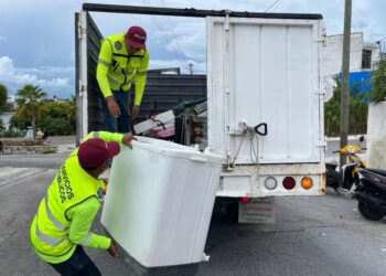 Retiran más de 5 toneladas de cacharros en 10 colonias de Isla Mujeres