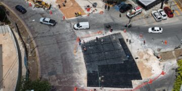 Avanzan obras en las avenidas 135 y Nazareth de Cancún