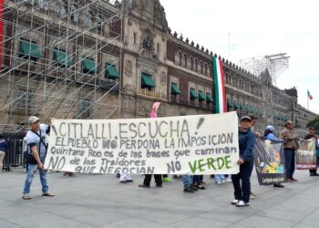 Protestan ante Palacio Nacional contra designación de “Gino”